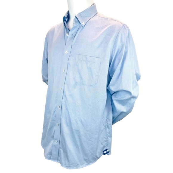 Viyella London Blue Check Contrast Cuff Shirt L - Picture 2 of 4